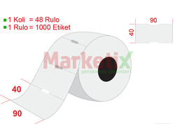 90x40 mm Karton Raf Etiketi Baskısız