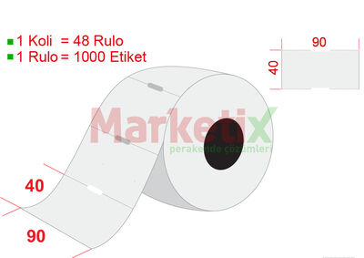 90x40 mm Karton Raf Etiketi Baskısız - 1
