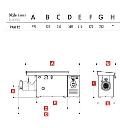 PKM 12 Ø 72 Kıyma Makinası - 5