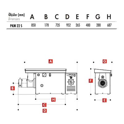 PKM 22 Ø 82 Kıyma Makinası - 2