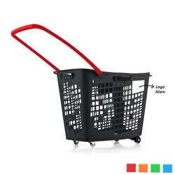Black Roll Tekerlekli Alışveriş Sepeti 55 Litre