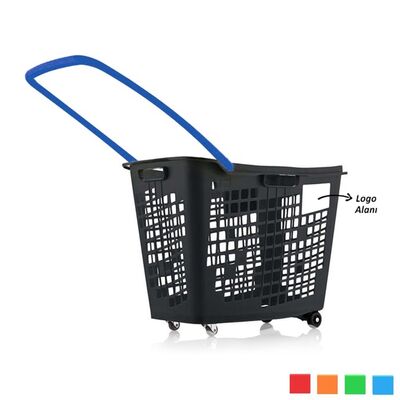 Black Roll Tekerlekli Alışveriş Sepeti 55 Litre - 12