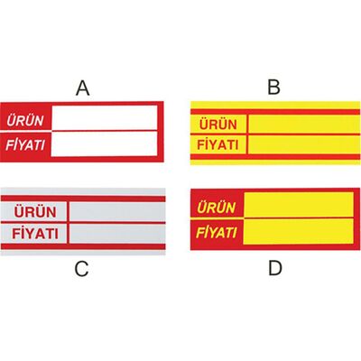 Fiyat Etiketi / Silinebilir / Renkli / PVC - 1