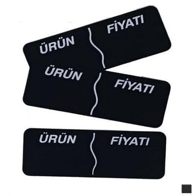 Fiyat Etiketi / Silinebilir / Siyah / PVC - 1