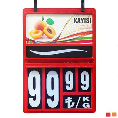 Manav Askılı Fiyat Kaseti / 4 Hane - 3