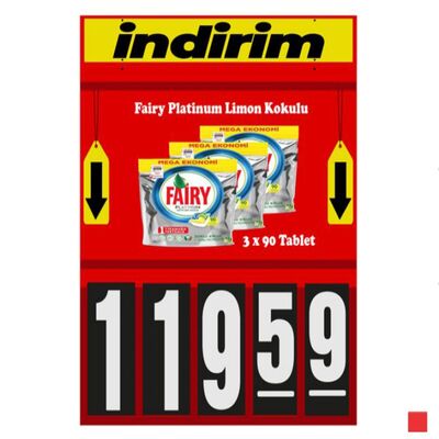 Tavan İndirim Panosu / 5 Hane - 1