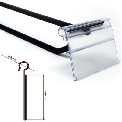 Tel Sport Tel Askı Etiketlik / Şeffaf / h:40 mm - 1