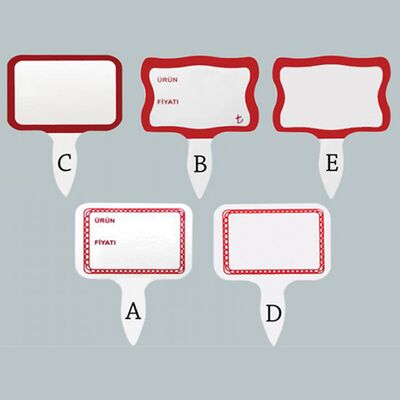 Yazı Kartı / Saplamalı / PVC - 1
