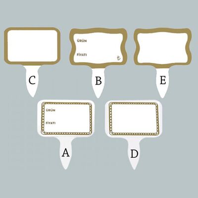 Yazı Kartı / Saplamalı / PVC - 1